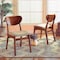 Baxton Studio Katya Mid-Century Modern Sand Fabric and Walnut Brown Finished Wood 2-Piece Dining Chair Set 183-11636-Zoro - alternate 8